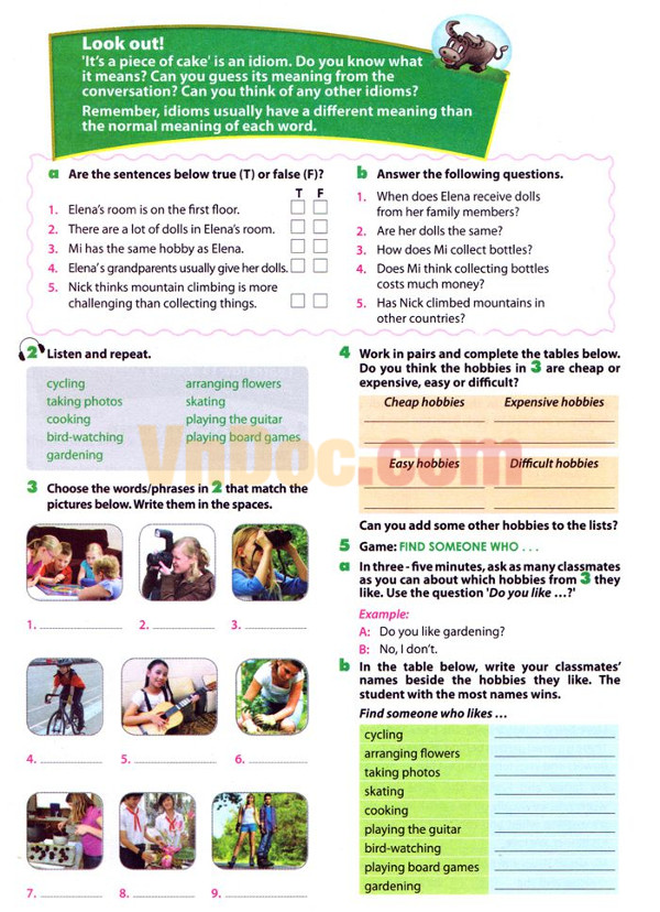 Tiếng Anh lớp 7 Chương trình mới Tiếng Anh lớp 7 Chương trình mới Unit 1