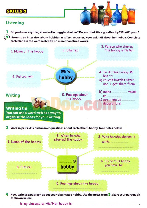 Bài tập tiếng anh 7 Unit 1 Bài tập tiếng Anh lớp 7