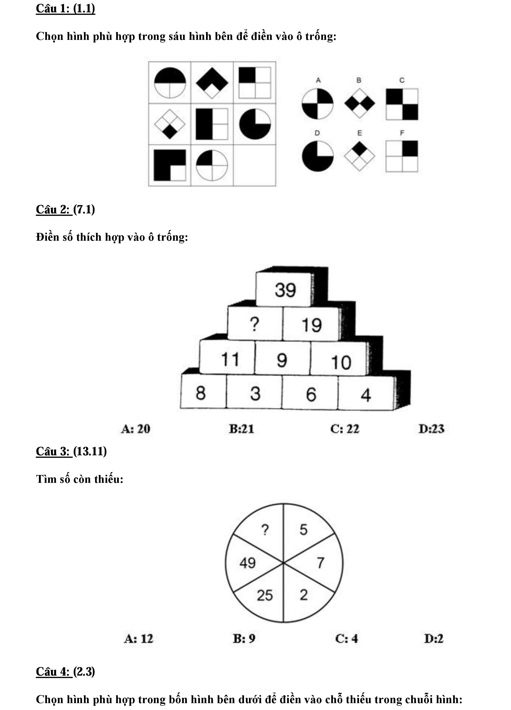 30 bộ đề thi tuyển vào các ngân hàng