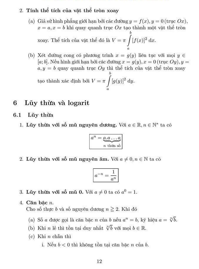 Công thức giải nhanh trắc nghiệm Toán THPT Quốc gia