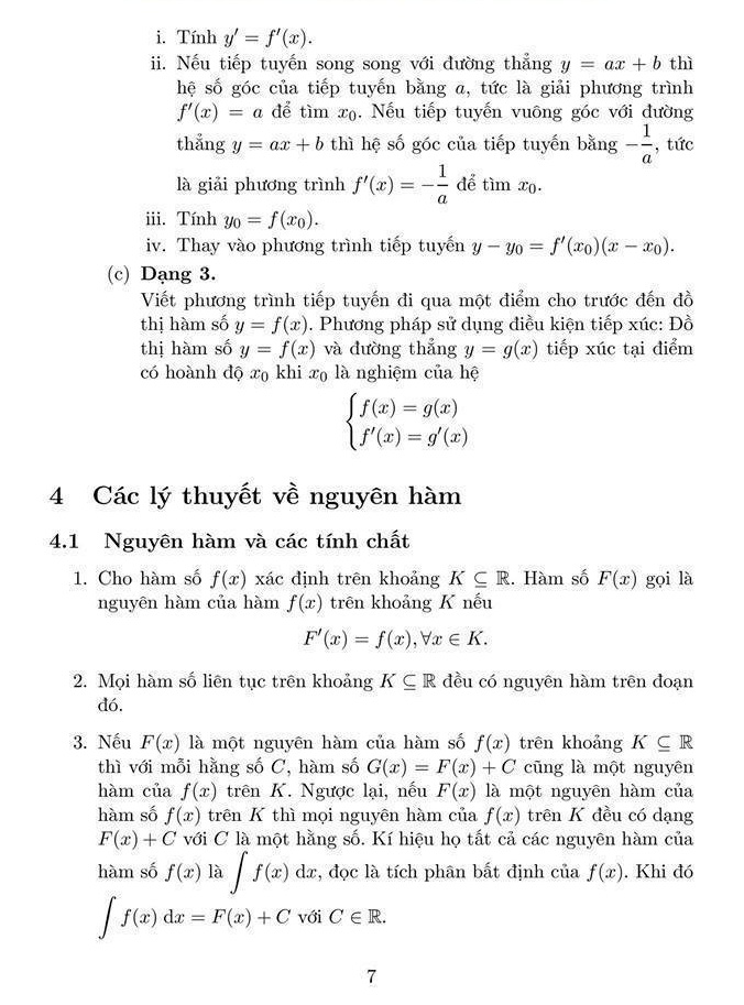 Công thức giải nhanh trắc nghiệm Toán THPT Quốc gia