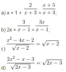 Giải bài tập trang 57 SGK Đại số 10: Đại cương về phương trình