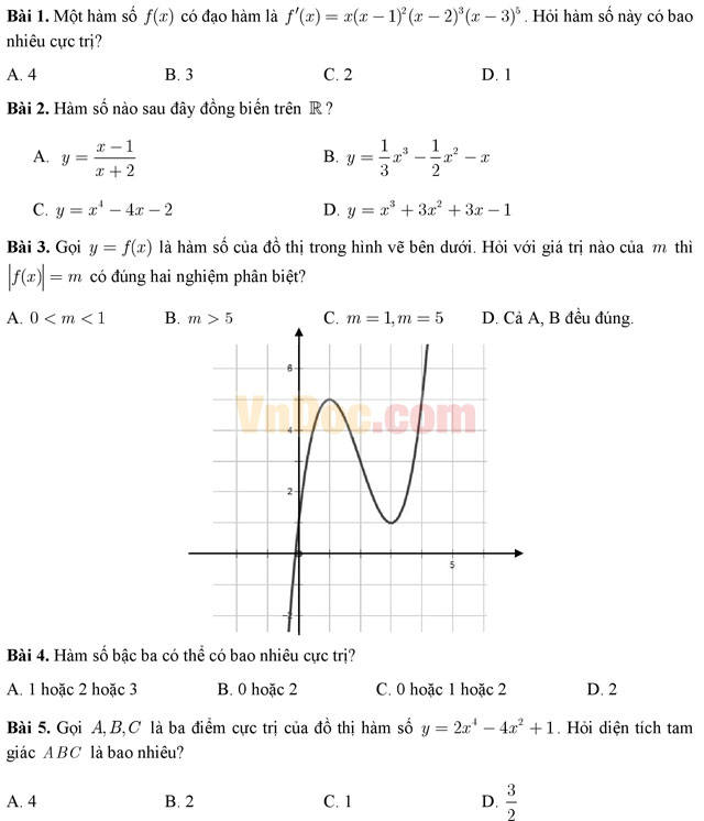 Đề thi thử THPT Quốc gia năm 2017 môn Toán trắc nghiệm - Đề số 4 Đề thi thử THPT Quốc gia năm 2017 môn Toán trắc nghiệm - Đề số 4