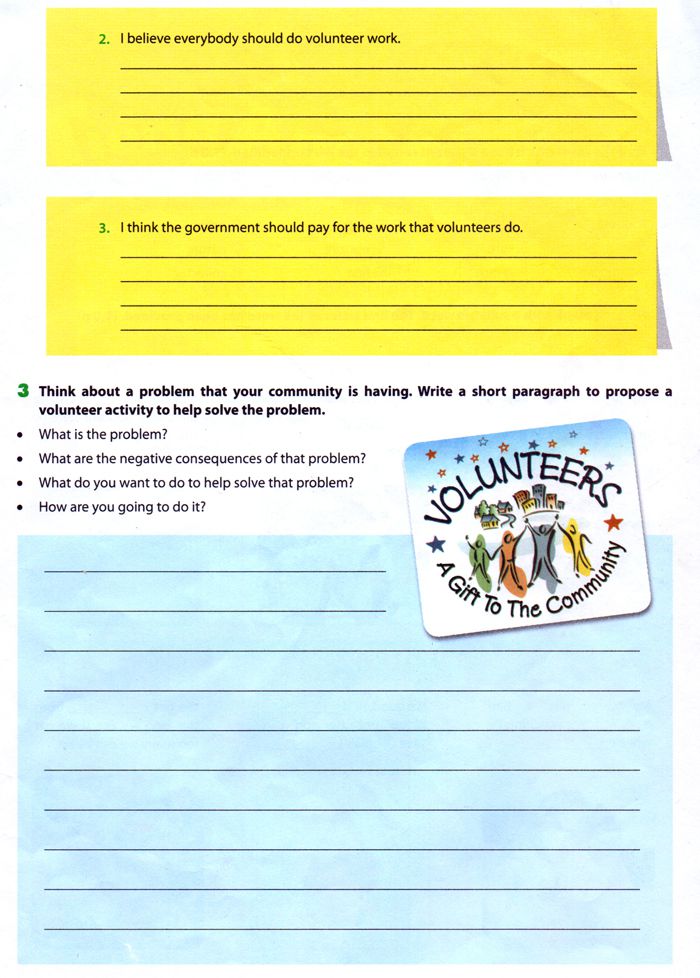 Bài tập Tiếng Anh lớp 7 Chương trình mới Unit 3: Community service