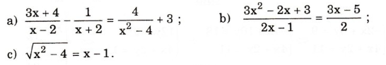 Giải bài tập trang 70, 71, 72 SGK Đại số 10: Ôn tập chương 3