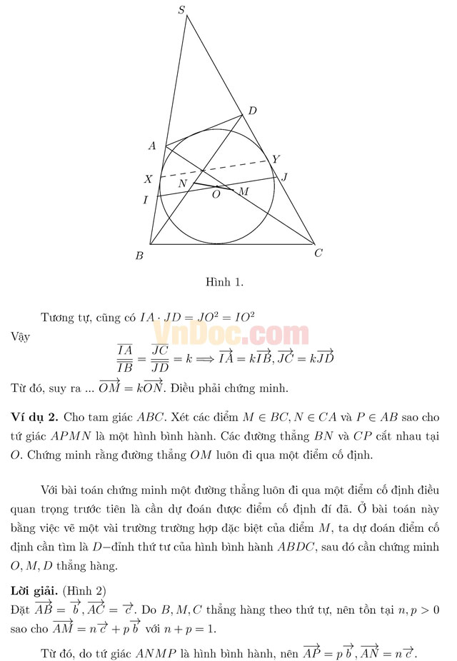 Phương pháp chứng minh bài toán đồng quy, thẳng hàng