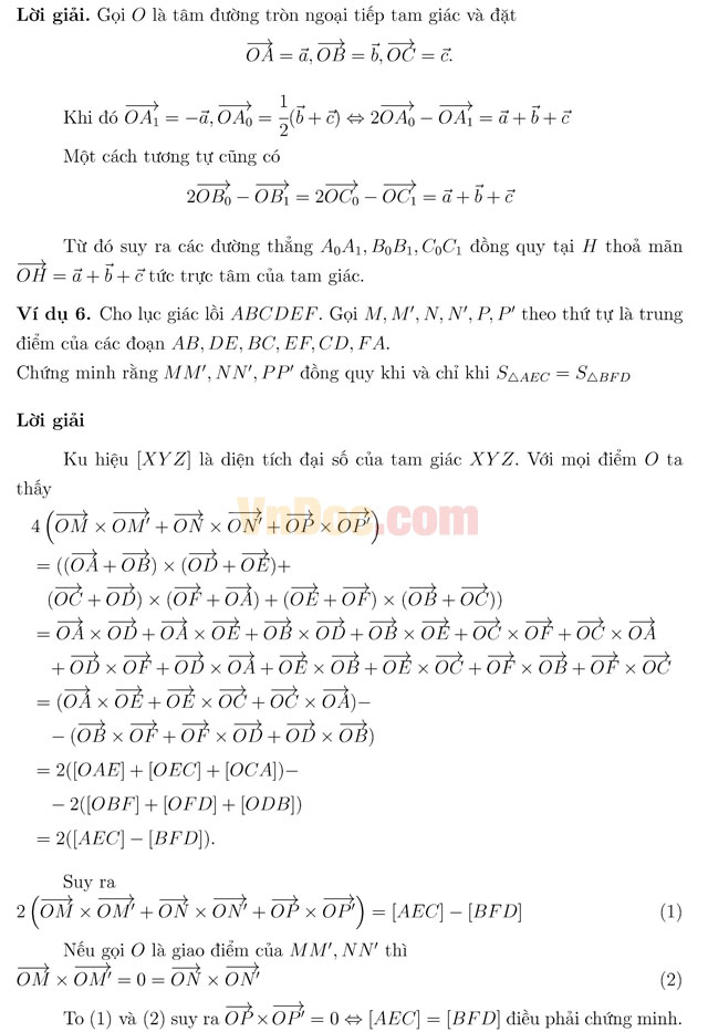 Phương pháp chứng minh bài toán đồng quy, thẳng hàng