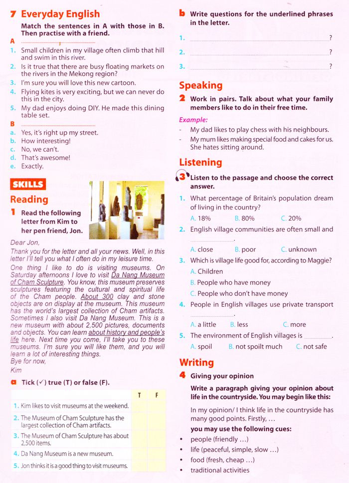 Đề kiểm tra học kỳ 2 môn Tiếng Anh lớp 8