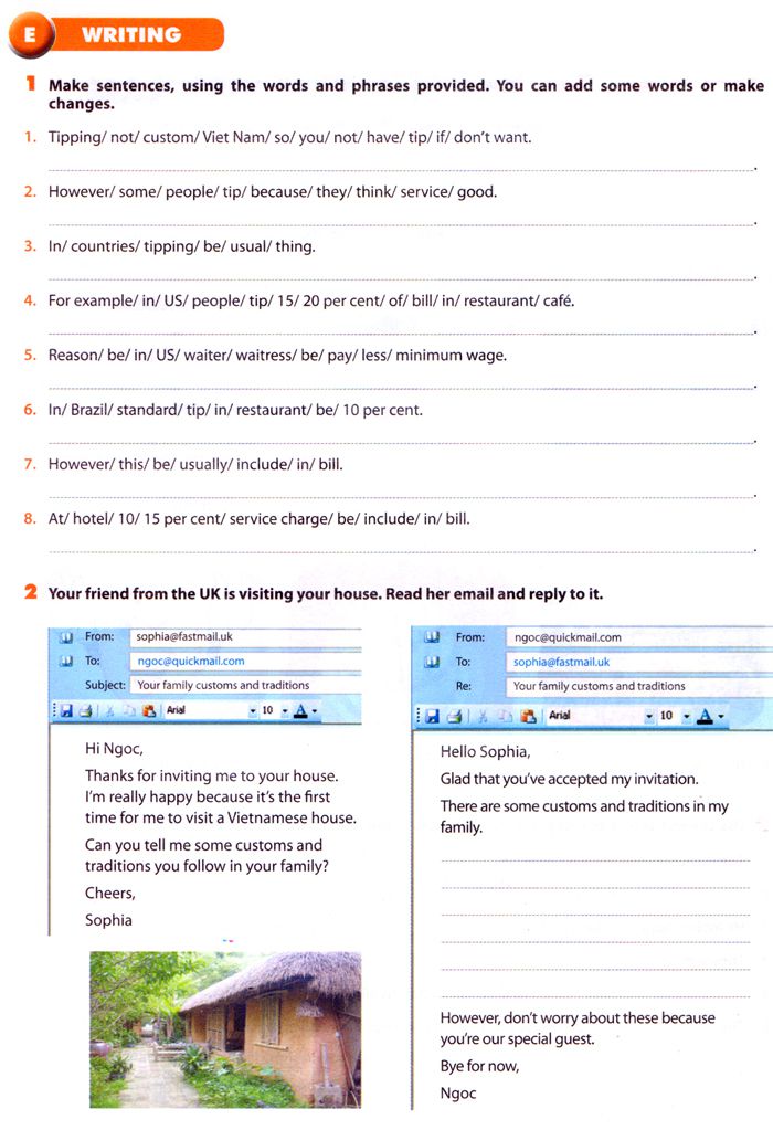 Bài tập tiếng Anh lớp 8