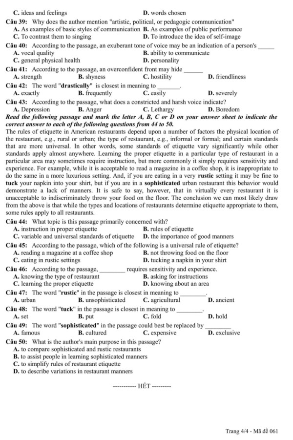 Đề thi thử THPT quốc gia 2017