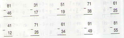 Giải bài tập toán lớp 2 Giải bài tập trang 50 SGK Toán 2: 51 - 15