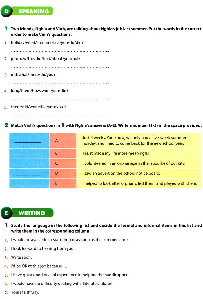 Tiếng Anh lớp 10 chương trình mới