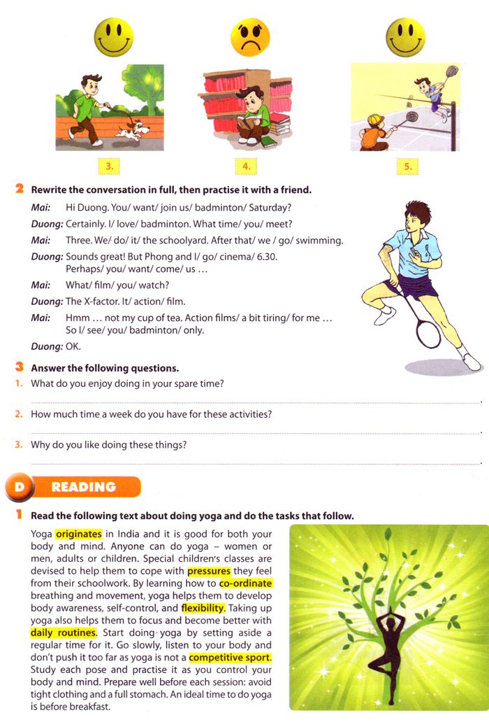 Bài tập Tiếng Anh lớp 8 Chương trình mới Unit 1, 2, 3 