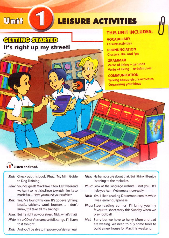 Bài tập môn Tiếng Anh lớp 8 thí điểm Unit 1