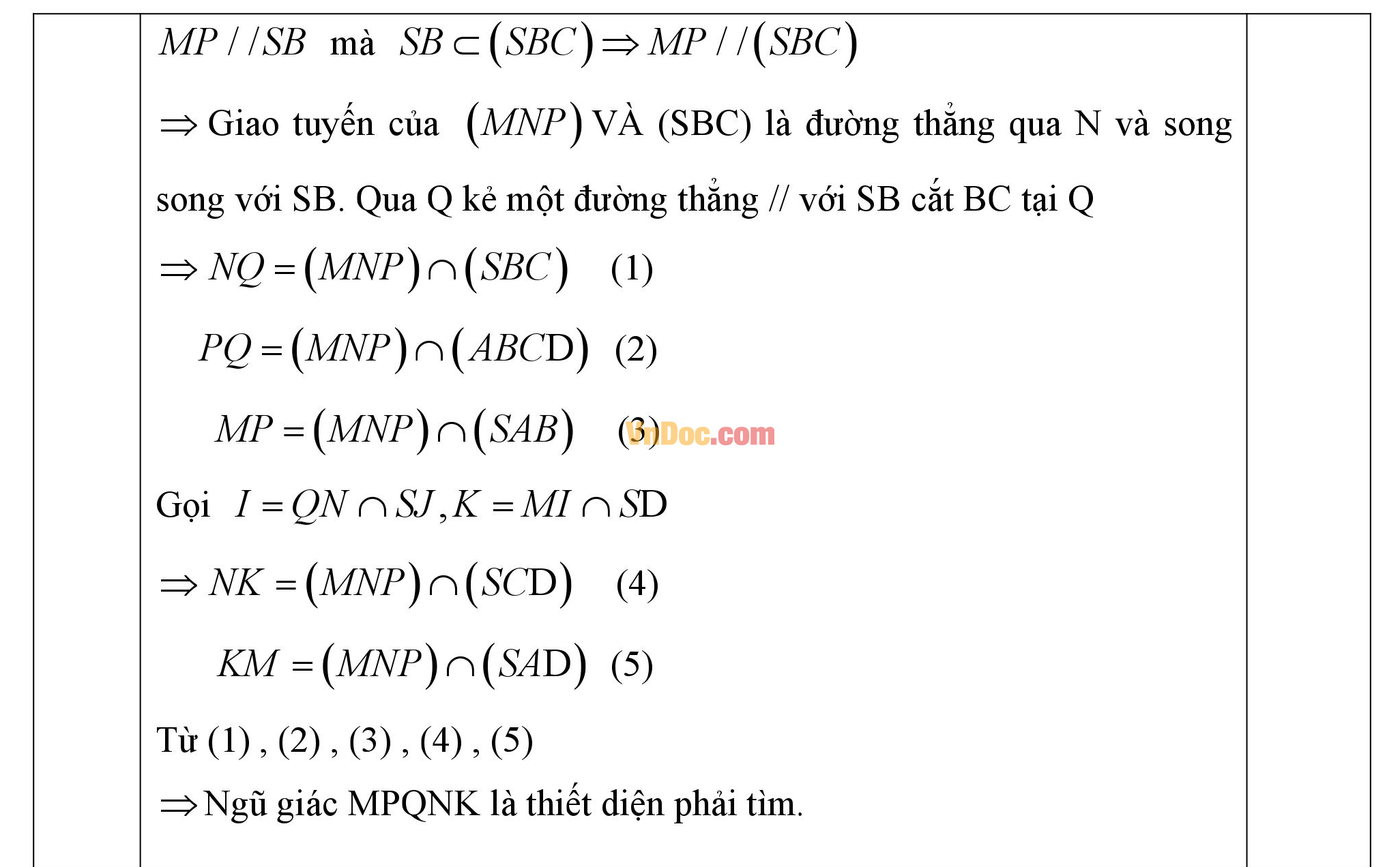 Đáp án đề thi học kì 1 môn Toán lớp 11