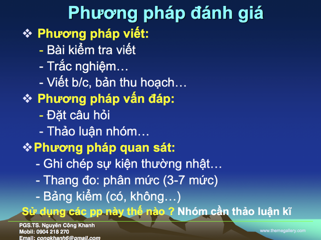 Phương pháp đánh giá