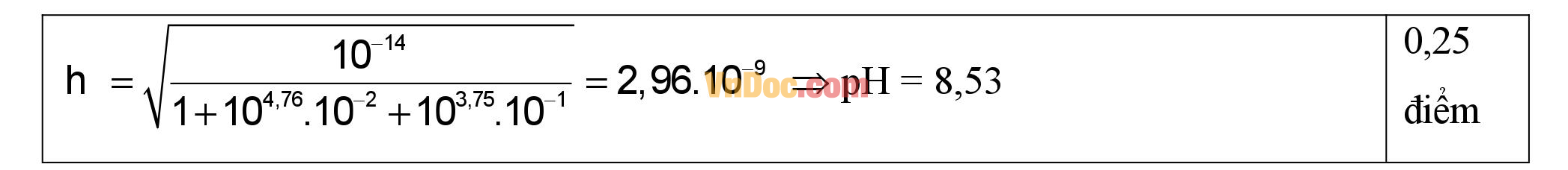 Đáp án đề thi hsg môn Hóa học lớp 12