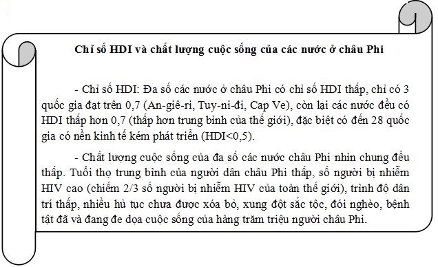 Câu hỏi trắc nghiệm và bài tập Địa lý lớp 11: Một số vấn đề của châu Phi Câu hỏi trắc nghiệm và bài tập Địa lý lớp 11: Một số vấn đề của châu Phi