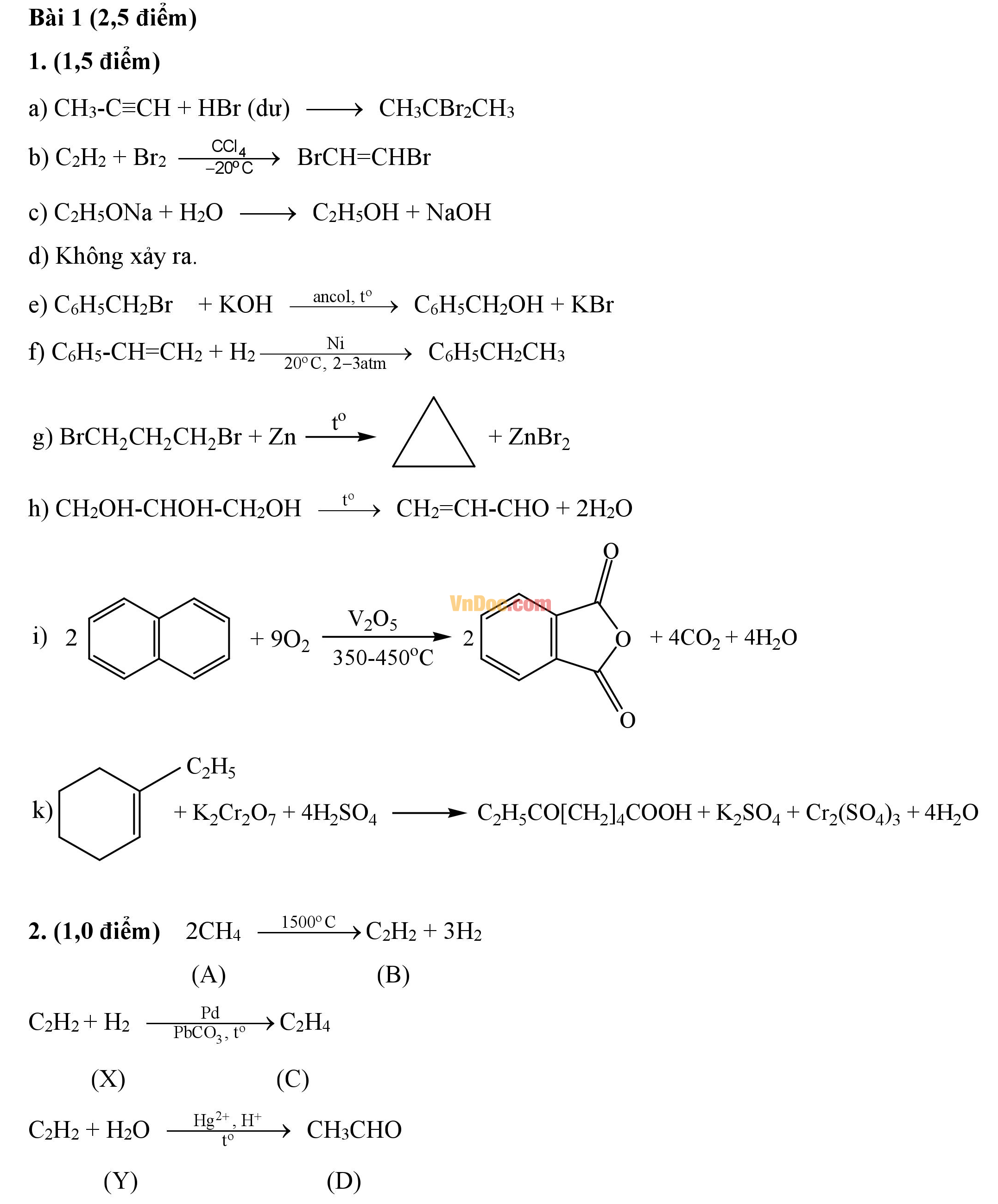 Đáp án đề thi hsg môn hóa học lớp 11 Đáp án đề thi hsg môn hóa học lớp 11