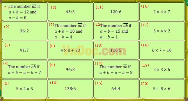 Đề thi Violympic Toán Tiếng Anh lớp 4 vòng 5 Đề thi Violympic Toán Tiếng Anh lớp 4 vòng 5