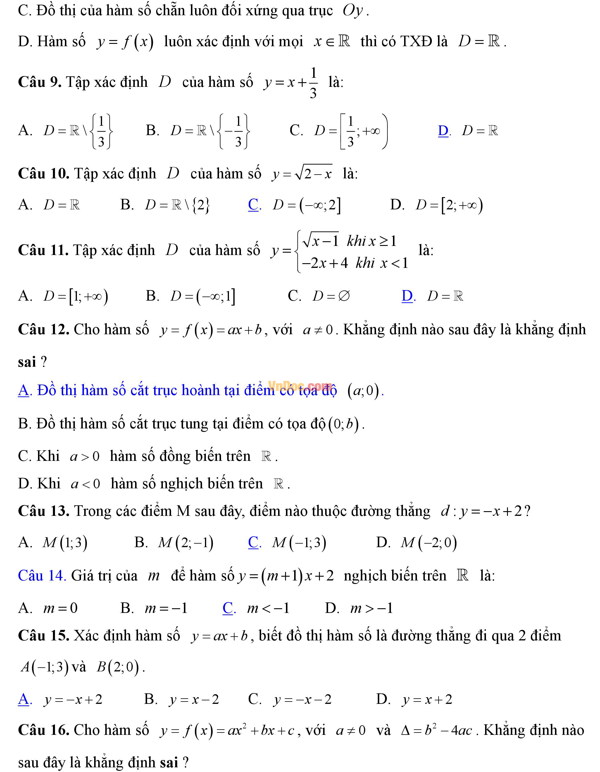 Đề kiểm tra 1 tiết hk1 môn Toán lớp 10 Đề kiểm tra 1 tiết hk1 môn Toán lớp 10