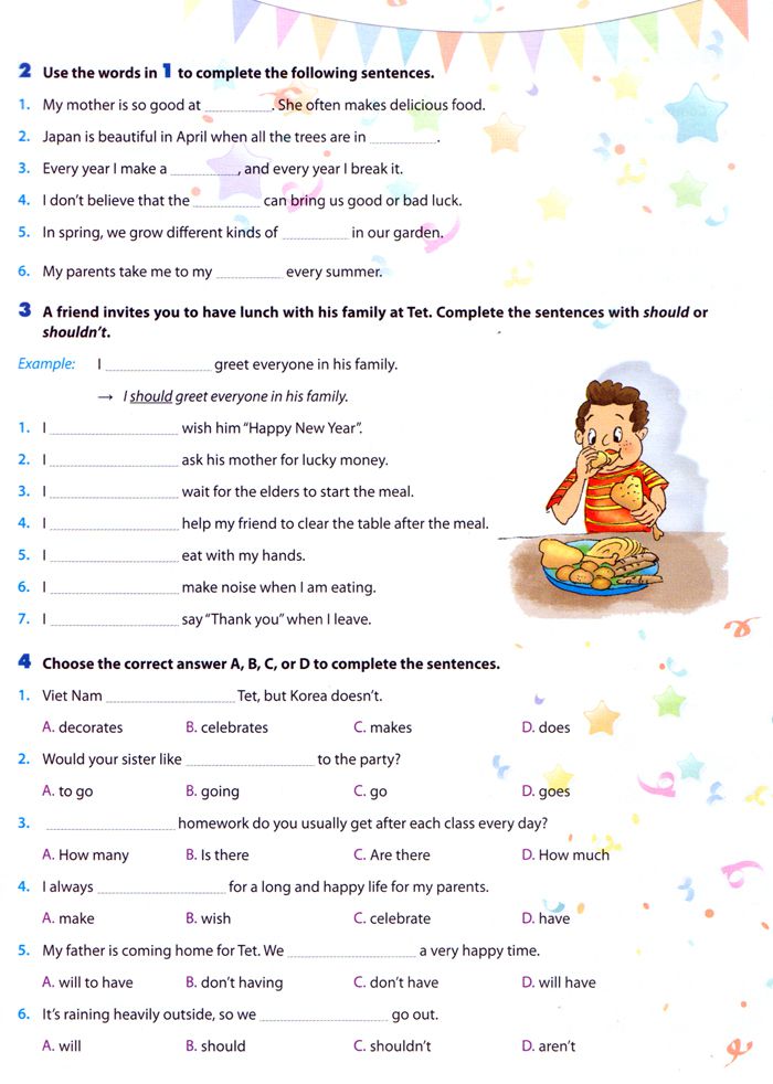 Bài tập Tiếng Anh lớp 6 Chương trình mới Unit 6 có đáp án Bài tập Tiếng Anh lớp 6 Chương trình mới Unit 6