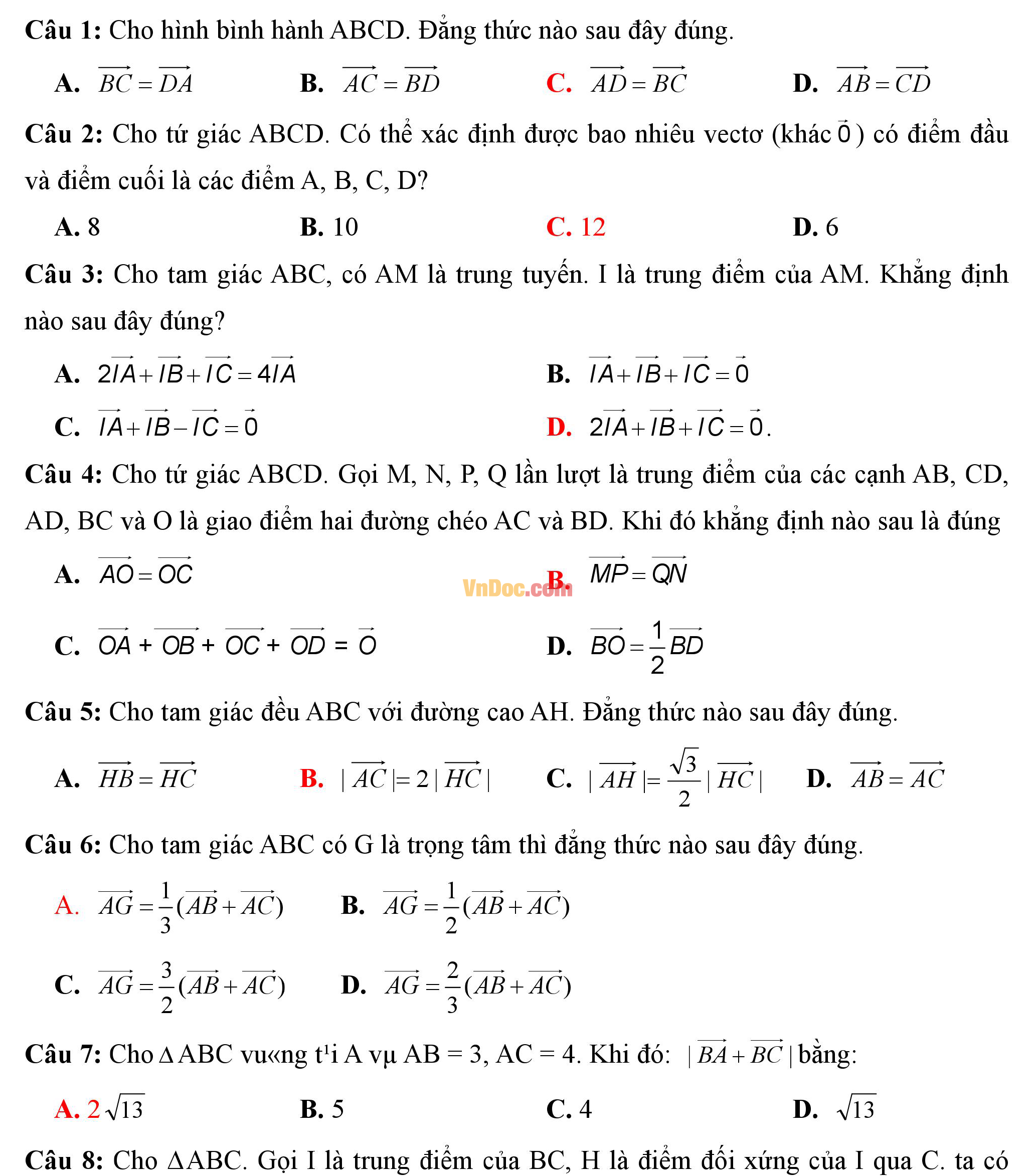 Đề kiểm tra 1 tiết hk1 môn Toán hình học lớp 10