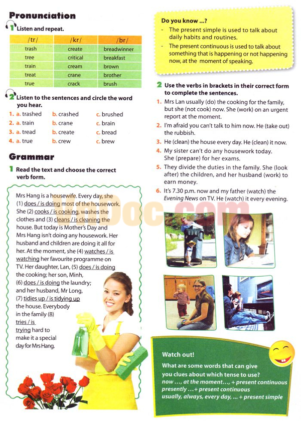 Bài tập Tiếng Anh lớp 10 Thí điểm