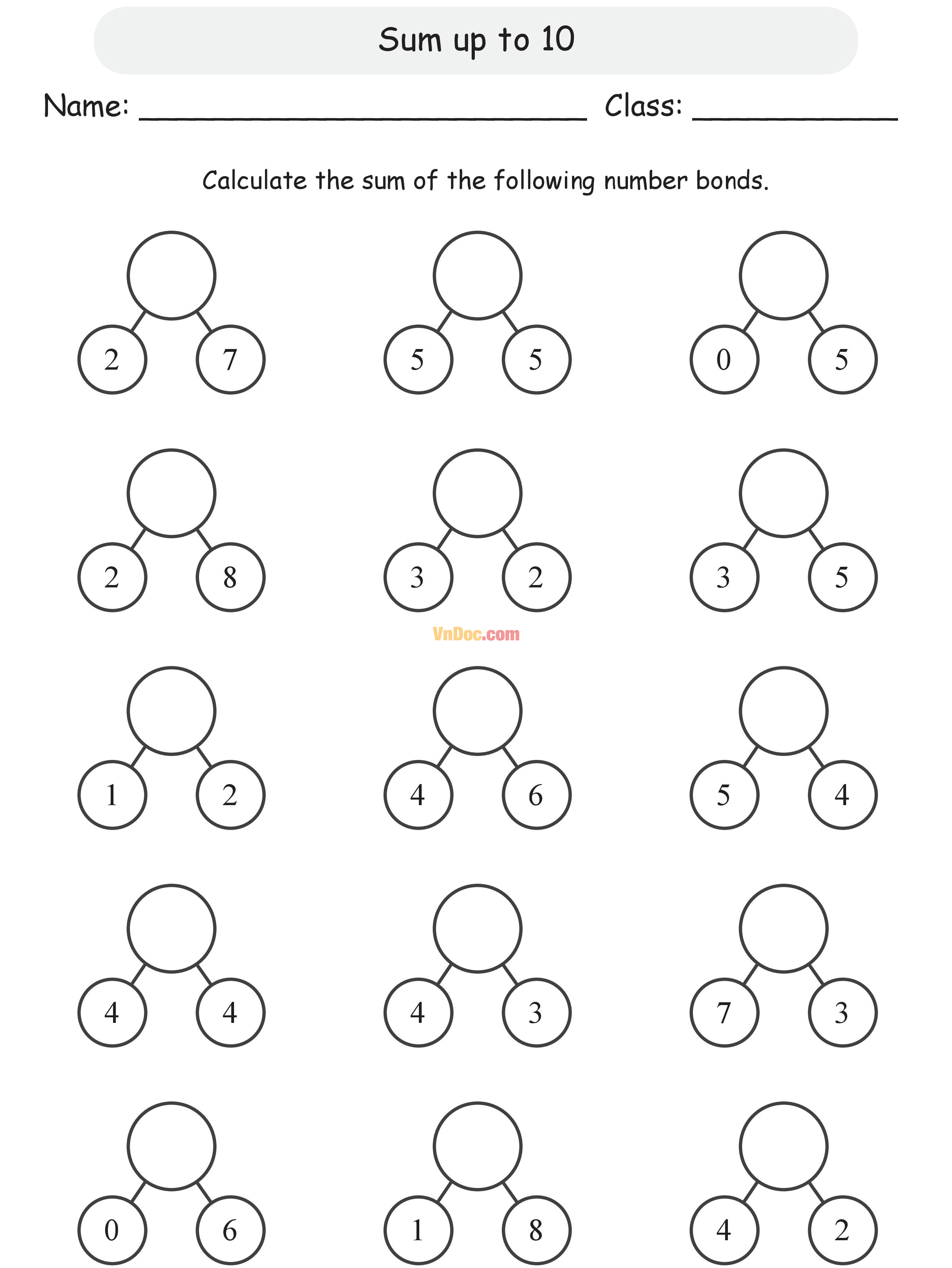 Học Toán Tiếng Anh lớp 1 bài 3 