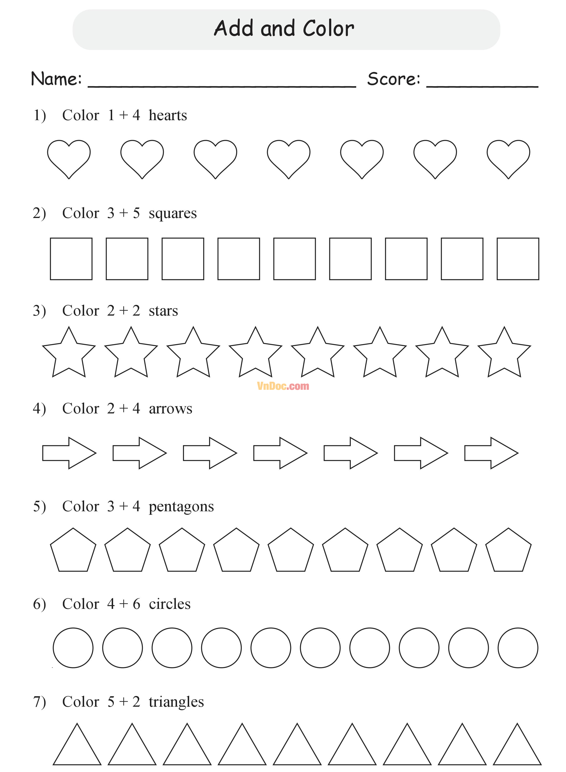 Học toán tiếng anh lớp 1 bài 1