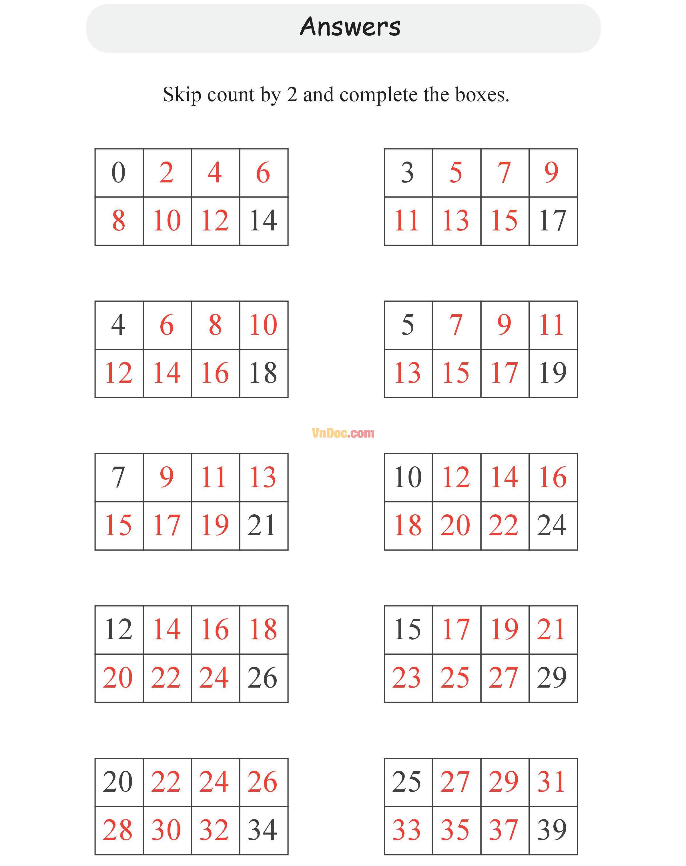 Học Toán Tiếng Anh lớp 1 bài 11