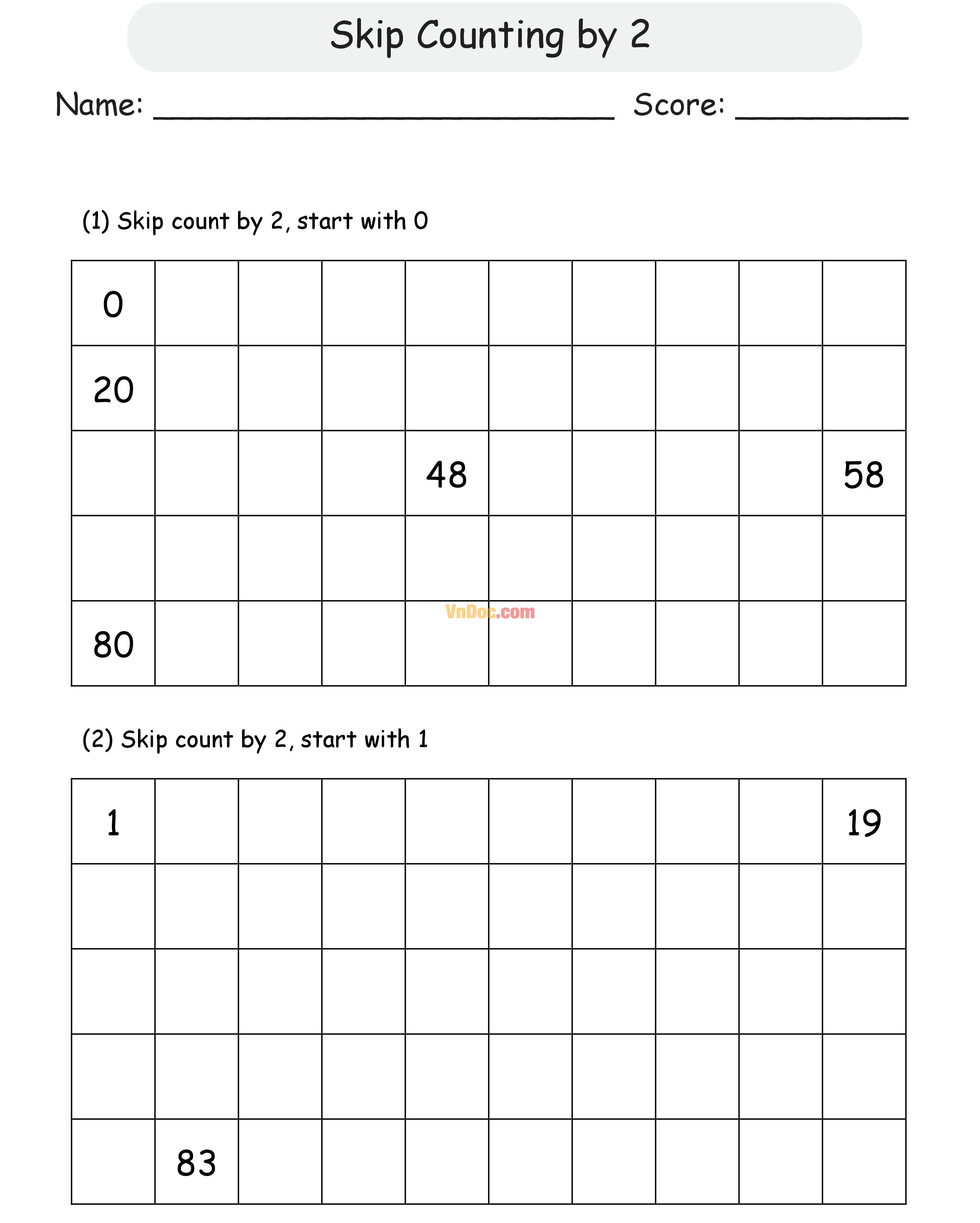 Học Toán Tiếng Anh lớp 1 bài 11