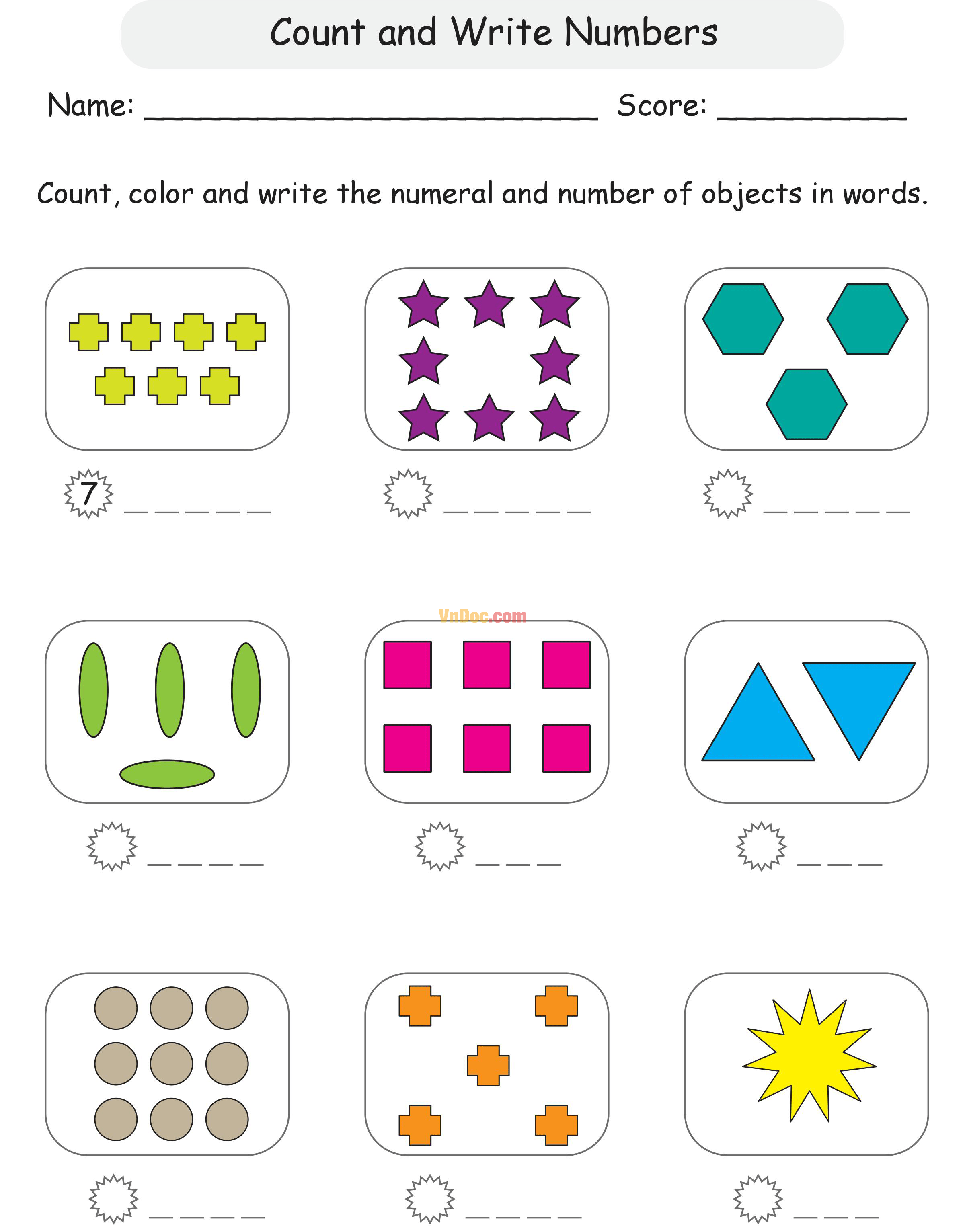 Counting Numbers Học Toán Tiếng Anh lớp 1 bài 9