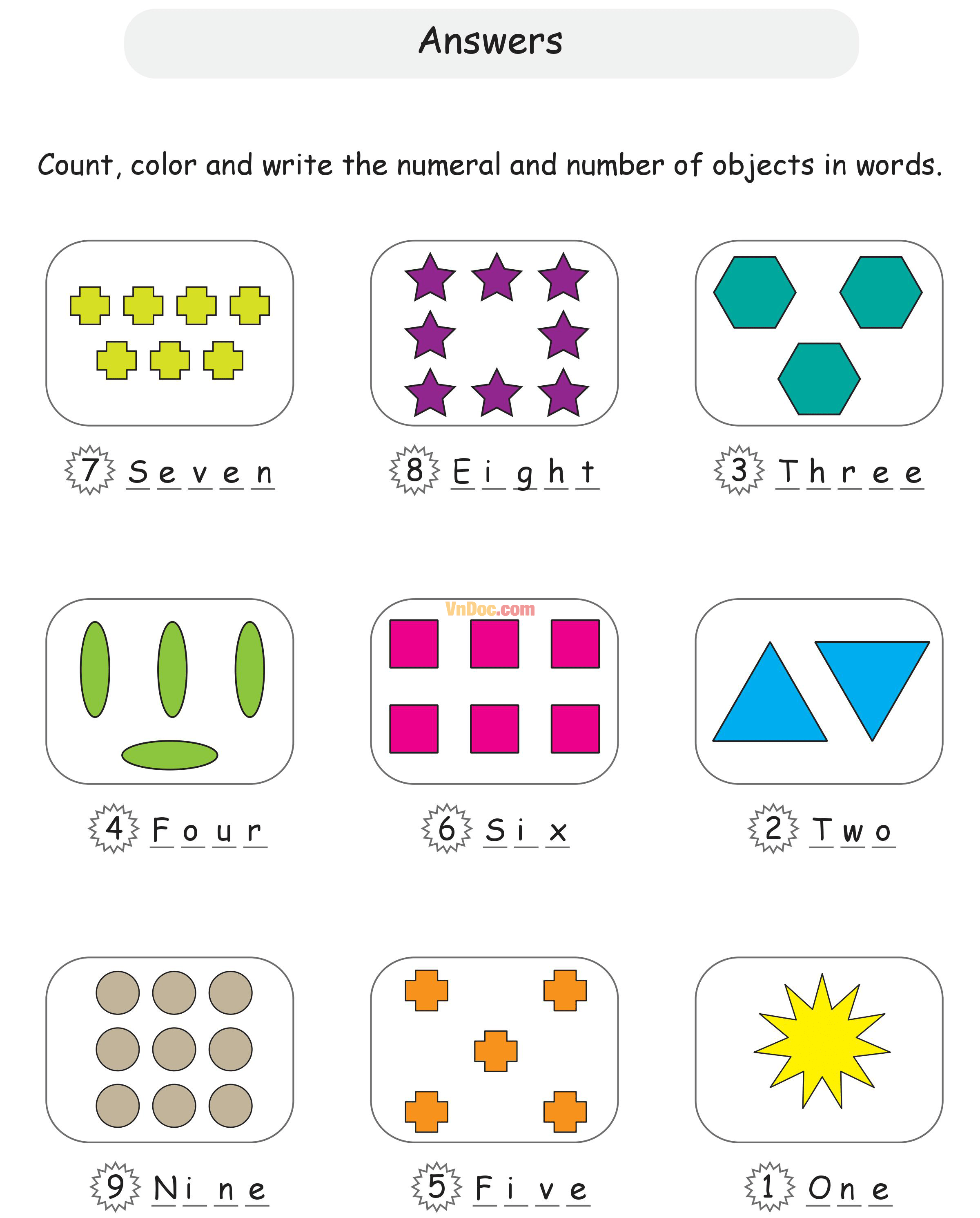 Counting Numbers Học Toán Tiếng Anh lớp 1 bài 9