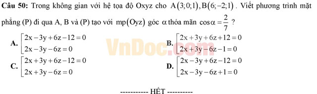 Đề thi thử THPT Quốc gia năm 2017 môn Toán trắc nghiệm có đáp án