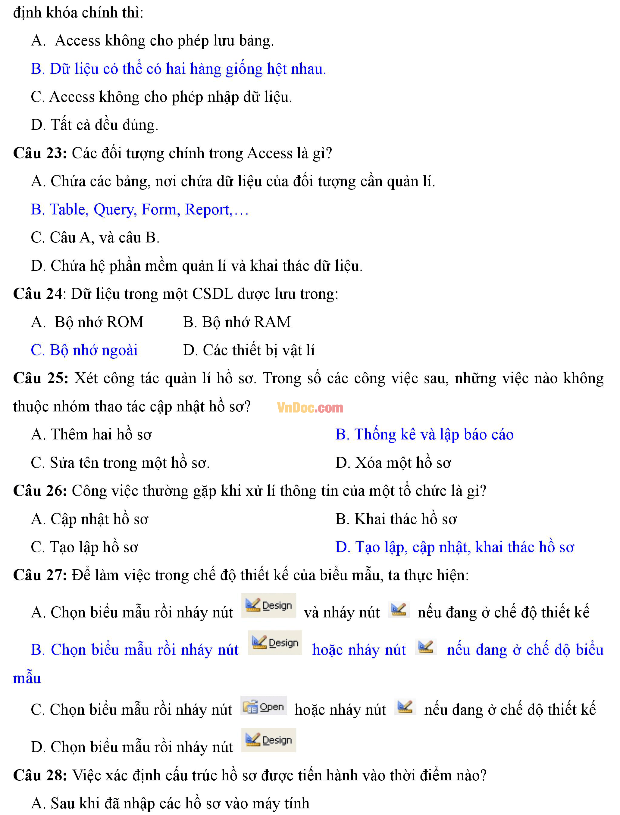 Đề thi hk1 môn tin học lớp 12