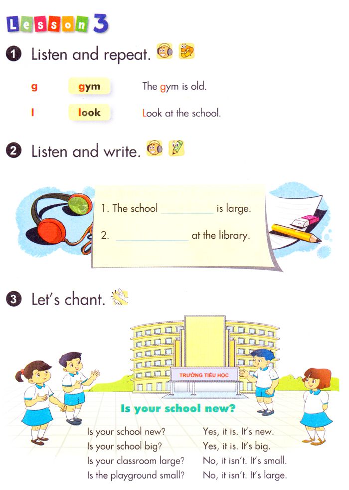 Bài tập tiếng Anh lớp 3 chương trình mới kèm lời giải