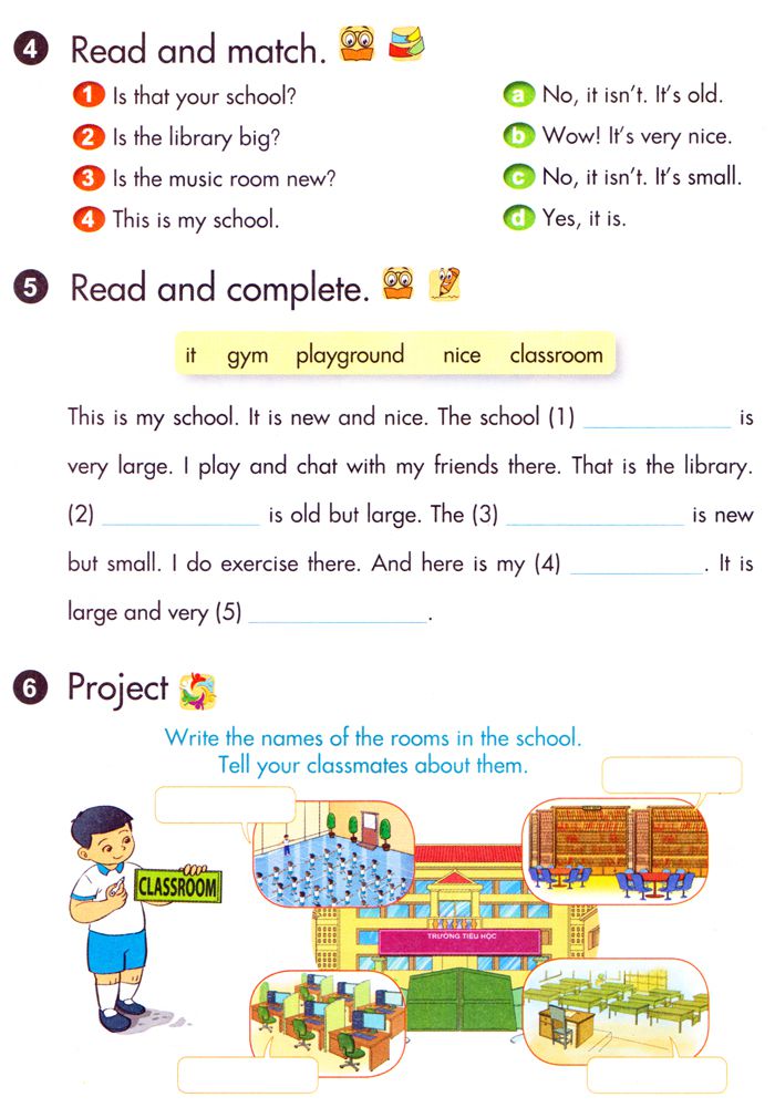 Bài ôn tập tiếng Anh lớp 3 cơ bản có đáp án