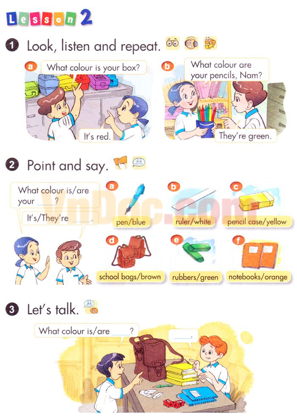 Bài tập tiếng Anh lớp 3 Unit 9