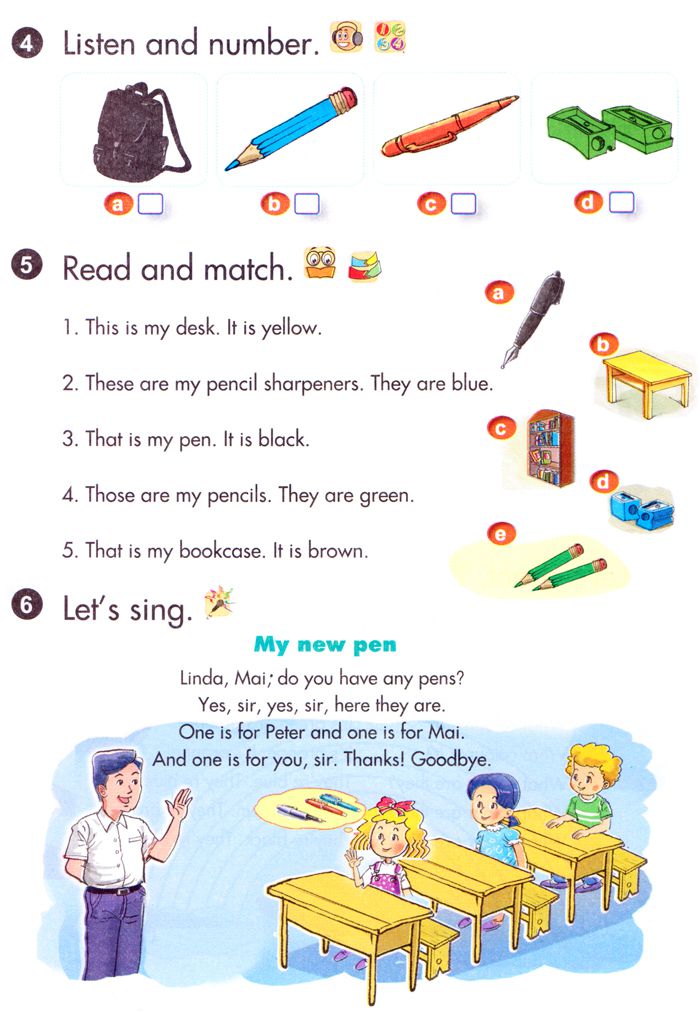 Bài tập tiếng anh lớp 3 chương trình mới