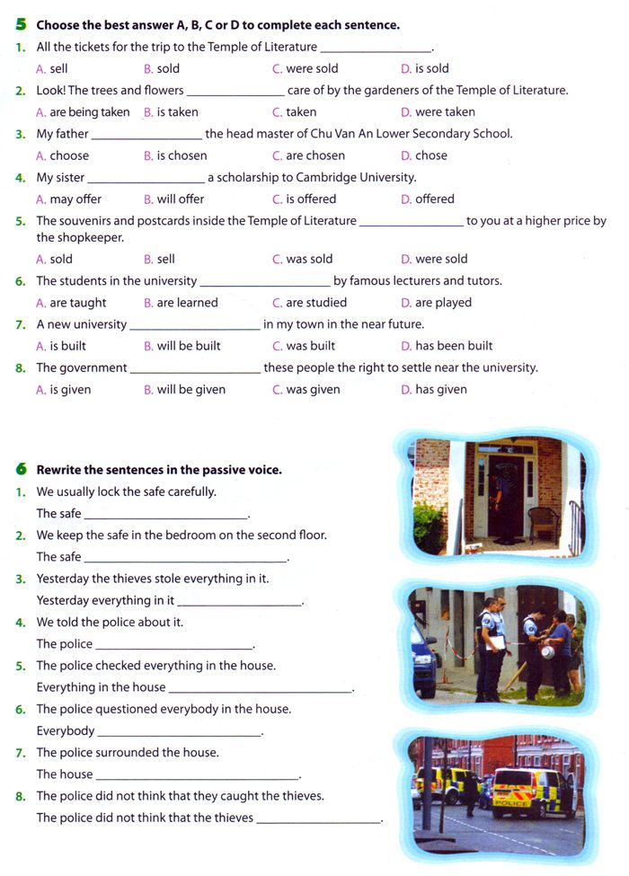 Bài tập Tiếng Anh lớp 7 Chương trình mới Unit 6