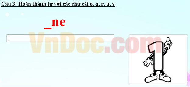 Bài ôn tập từ vựng tiếng Anh cho trẻ lớp 1 kèm hình ảnh
