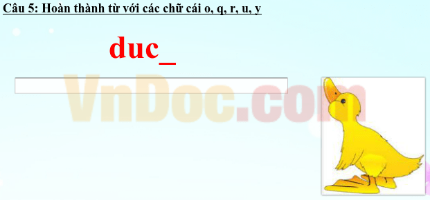 Bài ôn tập tiếng Anh lớp 1 cho bé