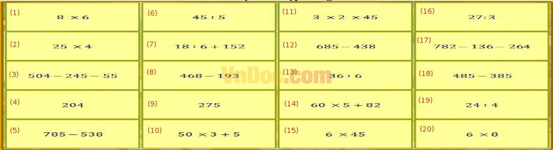 Bộ đề thi Violympic Toán lớp 3 năm học 2016 - 2017 