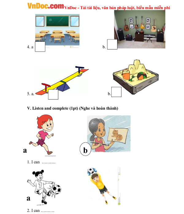 Tổng hợp bài tập Tiếng Anh lớp 2 theo chủ đề Bài tập tiếng Anh lớp 2