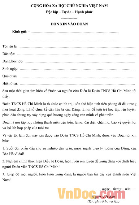 Hướng dẫn ghi sổ Đoàn viên học sinh THCS