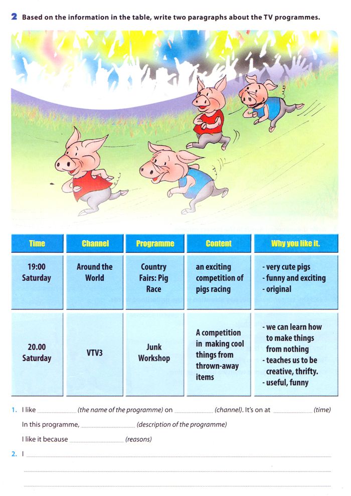 Bài tập Tiếng Anh lớp 6 Chương trình mới Unit 7: TELEVISION