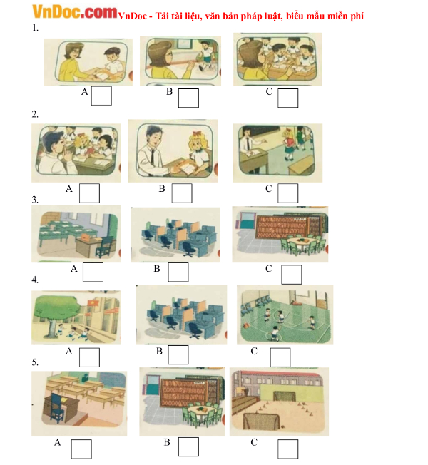 Đề thi học kỳ 1 môn tiếng Anh lớp 3 trường Tiểu học Duy Ninh, Quảng Ninh năm học 2016 - 2017