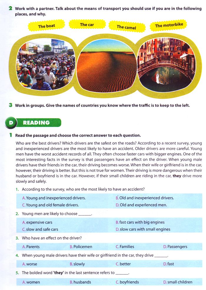 Bài giảng Tiếng Anh lớp 7 Unit 7: Traffic (chương trình thí điểm) Bài giảng Tiếng Anh lớp 7 Unit 7: Traffic