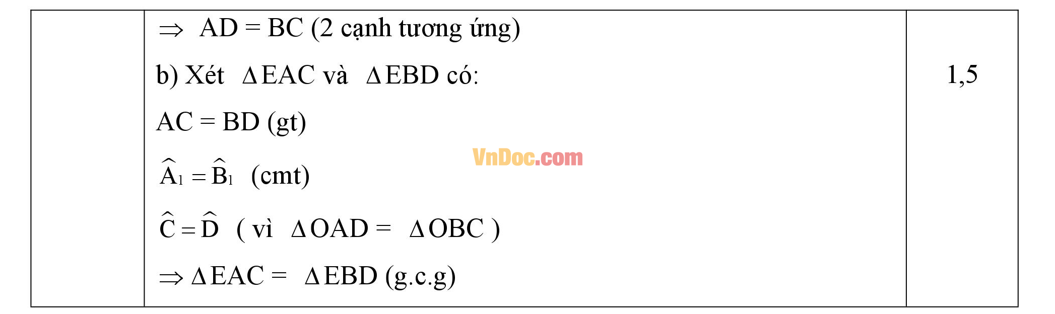 Đáp án đề thi hk1 môn Toán lớp 7